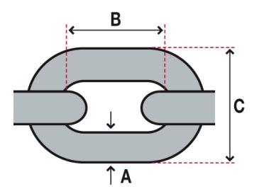 Kalibrierte Anker-Kette, 6 mm, feuerverzinkt, DIN 766