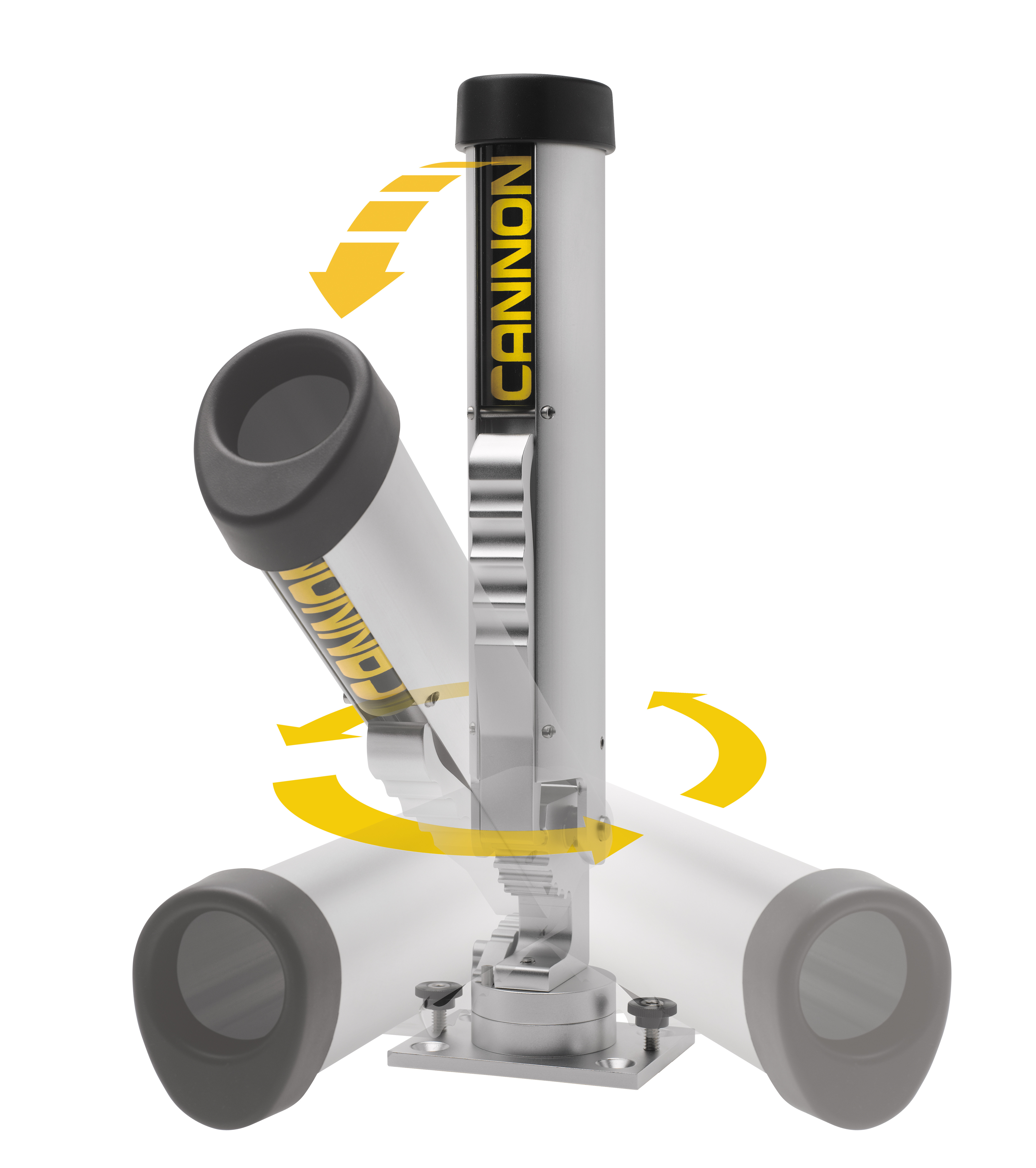 Adjustable rod holder - dual axis 360°