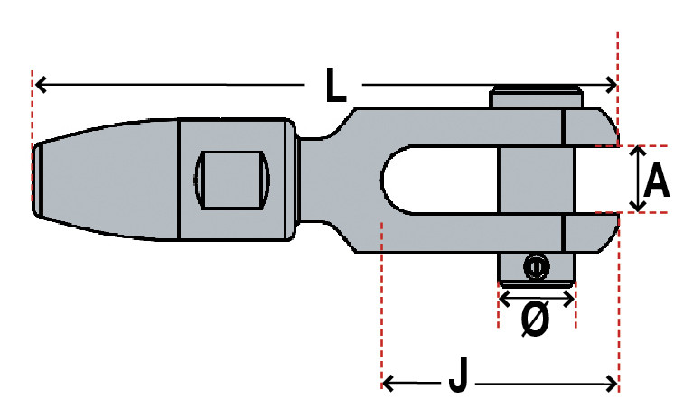 Blue Wave Terminal Gabel mit Konus