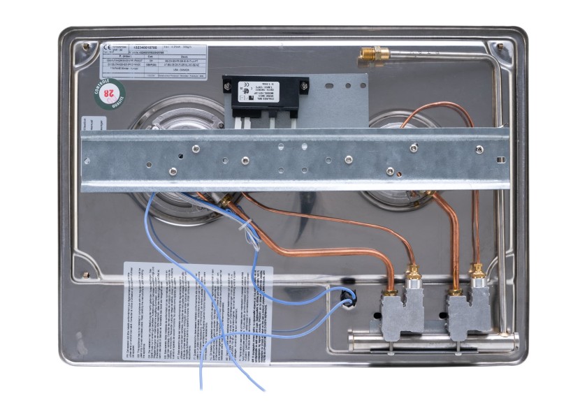 ENO Master 2 Gaskochfeld, 2-flammig, Elektrostarter, rostfreier Stahl