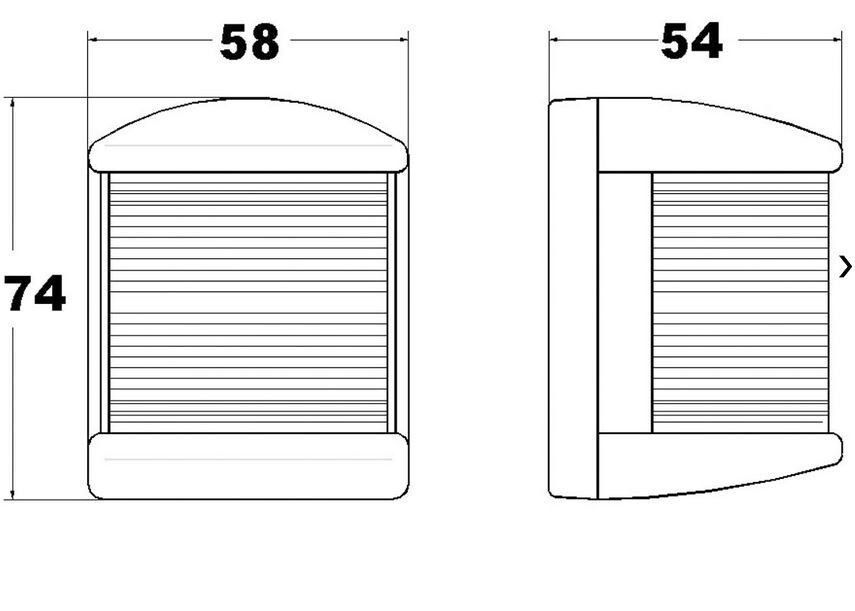 CROCE LED Backbordlicht, 12V/1W