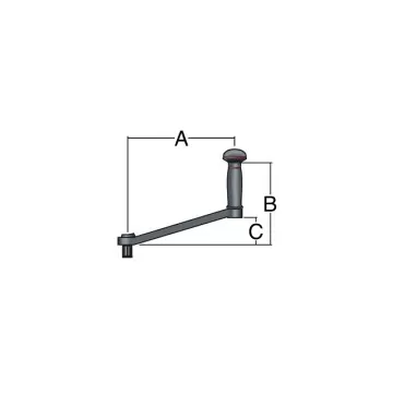 Harken Winschkurbel 8" aus Aluminium, ohne Arretierung