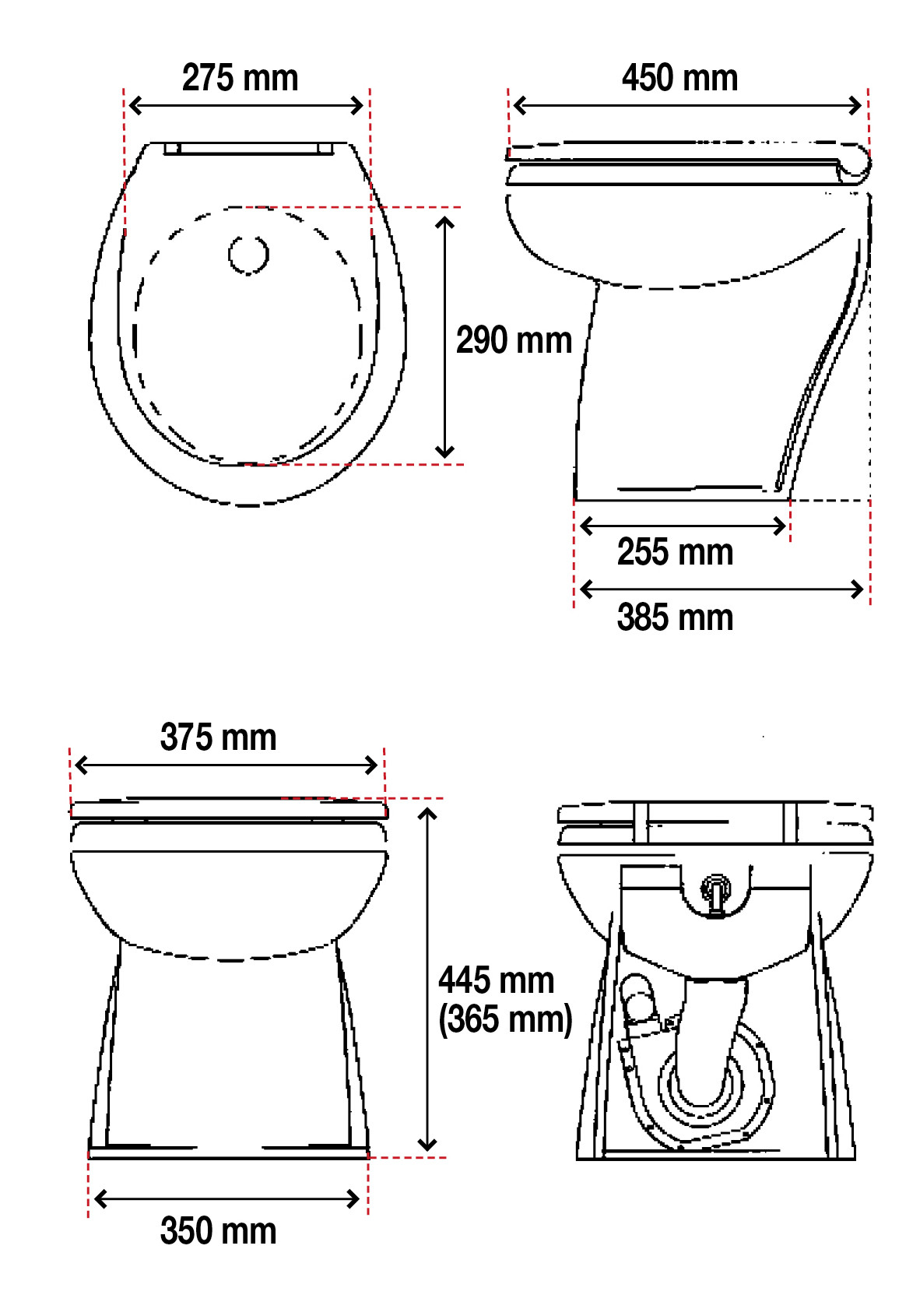 Deluxe Flush WC senkrecht